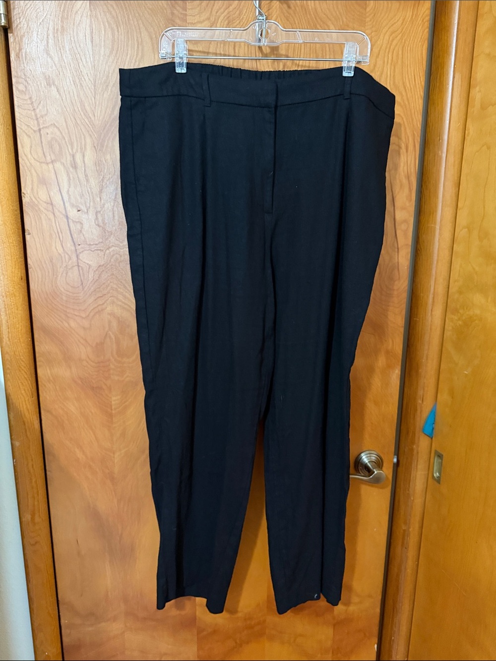 Old navy Extra high rise Taylor wide leg linen trouser Black xl